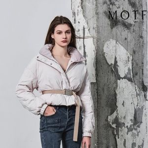 MOTF- Light baby pink puffer jacket with belt